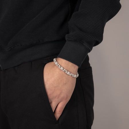 Bracelet Billes Plan Or Blanc - White