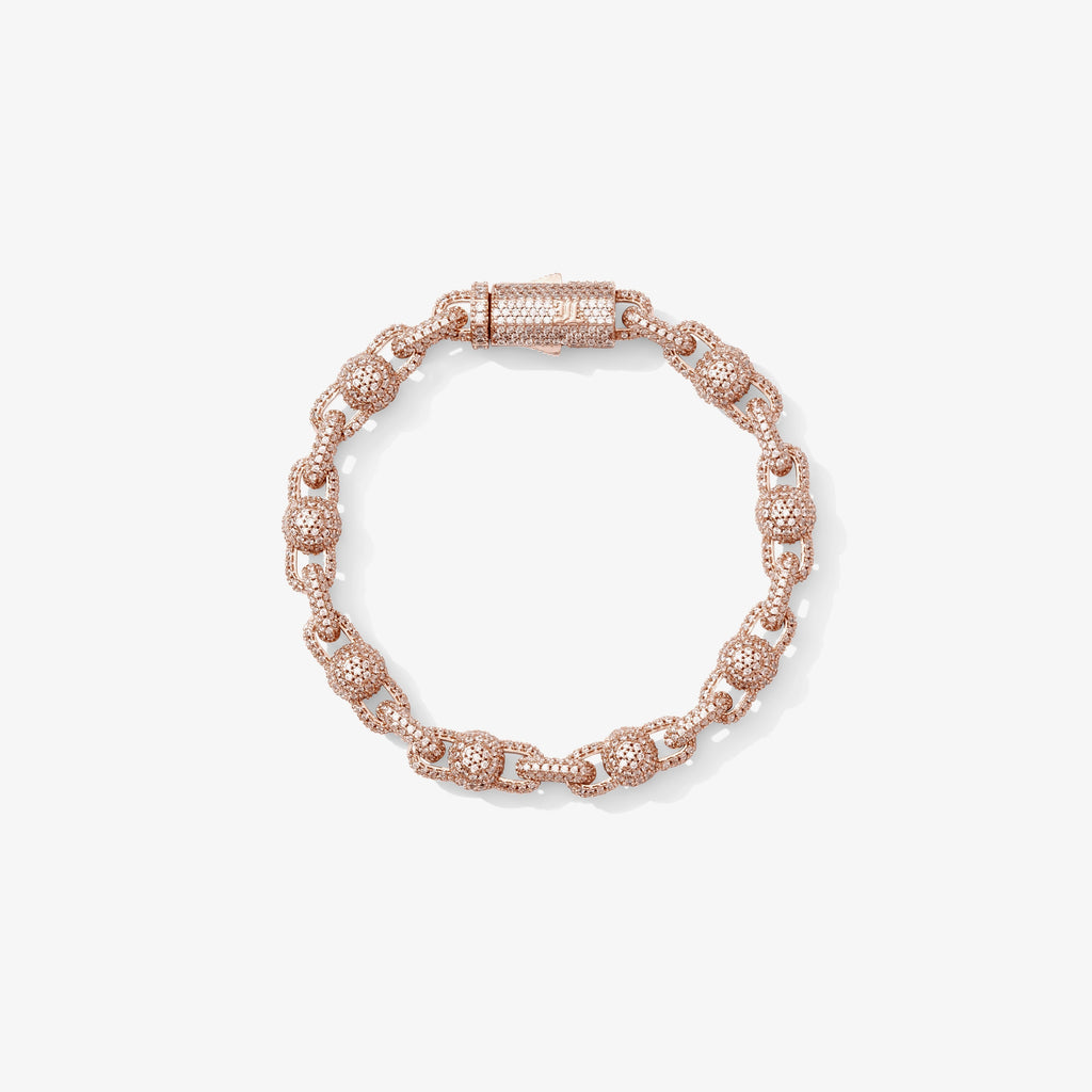 Bracelet Billes Plan - Rose