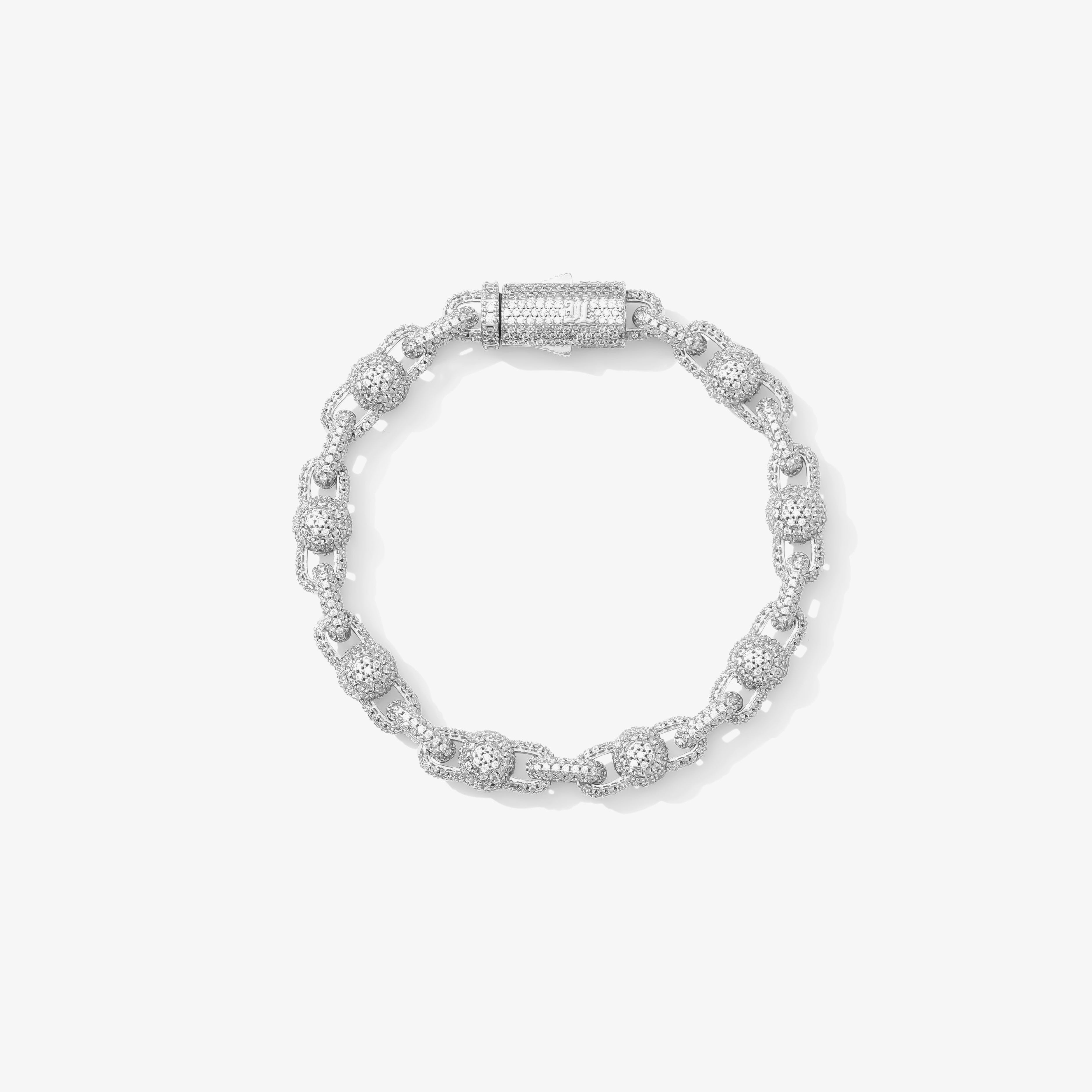 Bracelet Billes Plan Or Blanc - White