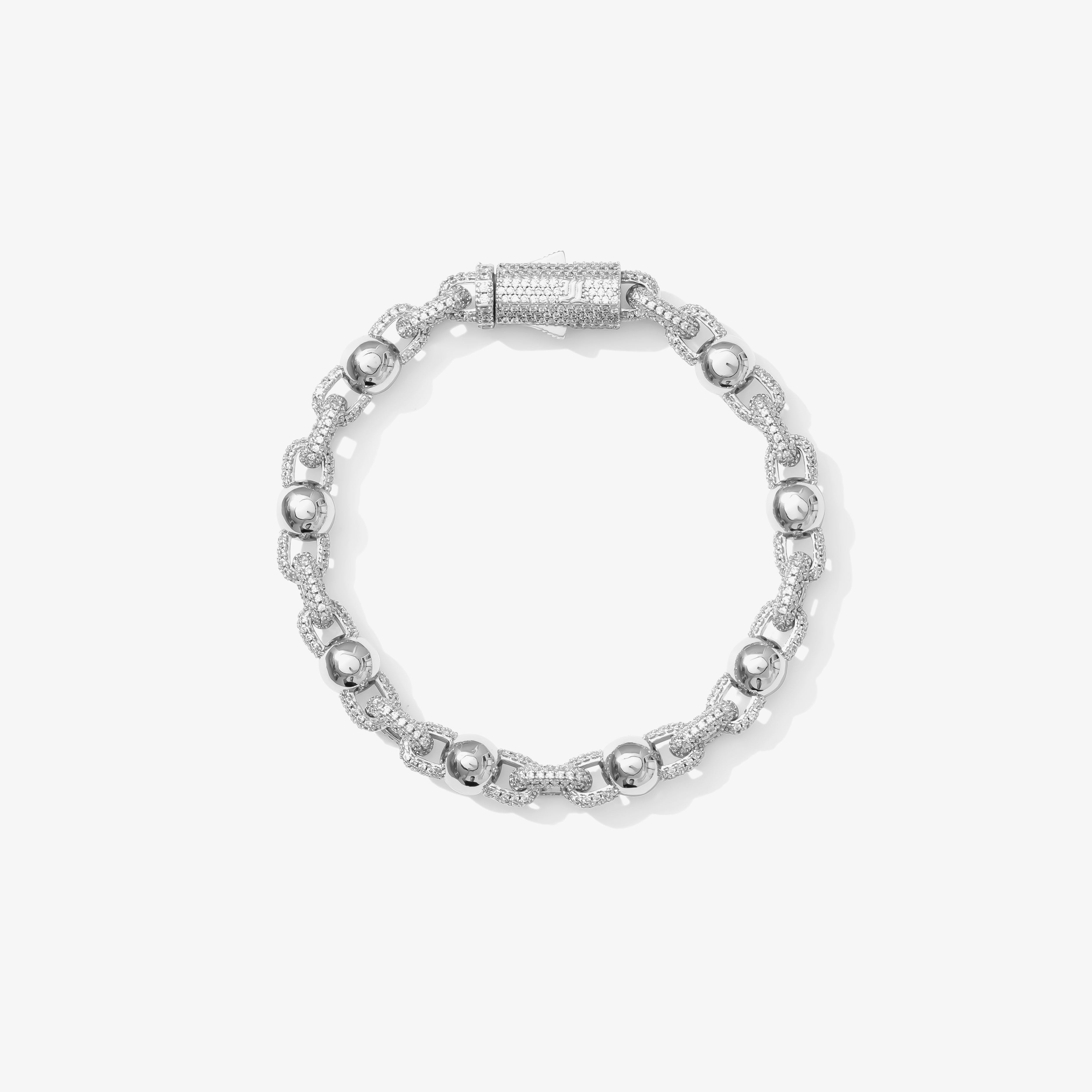 Bracelet Brodé – Or Blanc